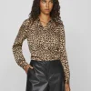 Vila Shirts & Blouses<Nicole Shirt (Carmel Cafe/Leo)