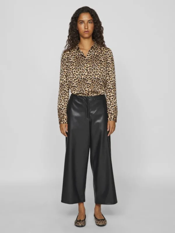 Vila Shirts & Blouses<Nicole Shirt (Carmel Cafe/Leo)