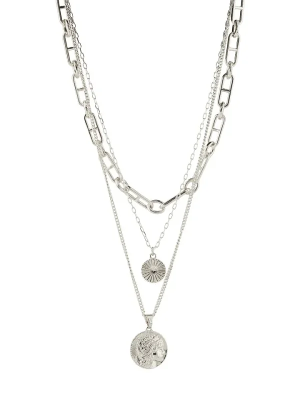 Pieces Jewellery<Nitta Combi Necklace (Silver)