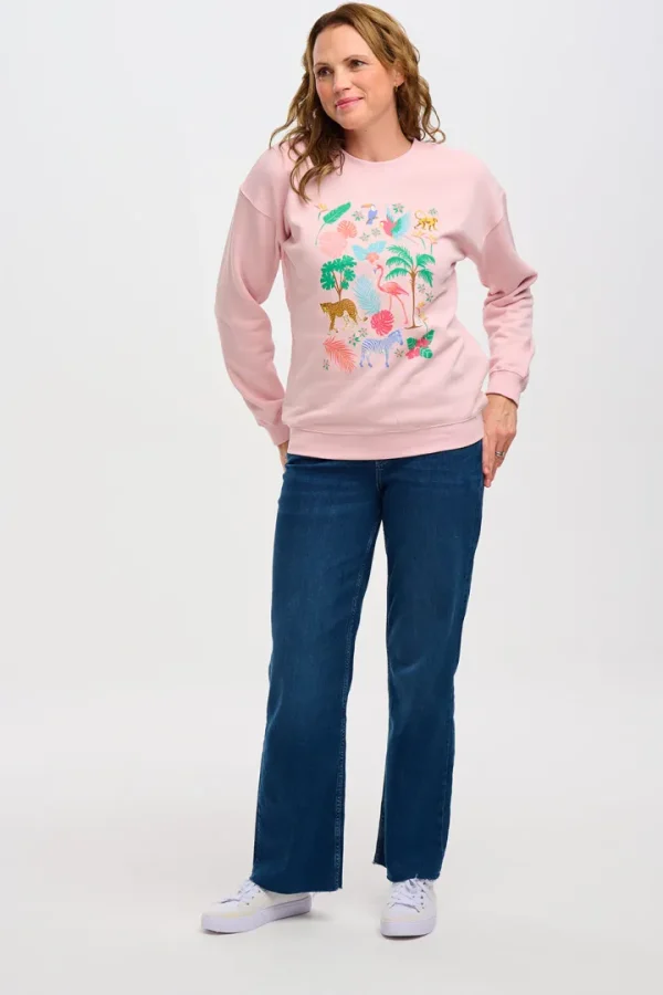 Sugarhill Jumpers & Cardigans<NOAH SWEATER (PEACH/TROPICAL SAFARI)