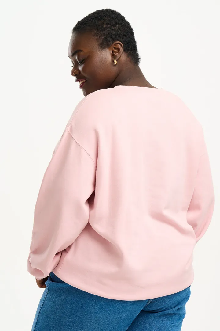 noah_sweater_peachtropica_5.webp Sugarhill Jumpers & Cardigans<NOAH SWEATER (PEACH/TROPICAL SAFARI)