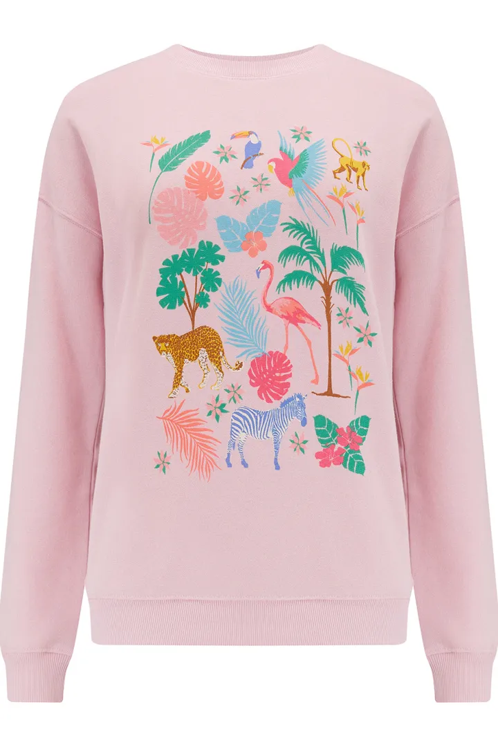 noah_sweater_peachtropica_6.webp Sugarhill Jumpers & Cardigans<NOAH SWEATER (PEACH/TROPICAL SAFARI)