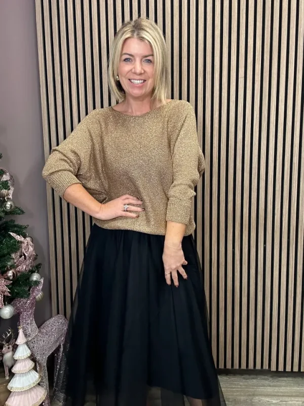 Wsl 3 Jumpers & Cardigans<Noelle Batwing Top (Gold)