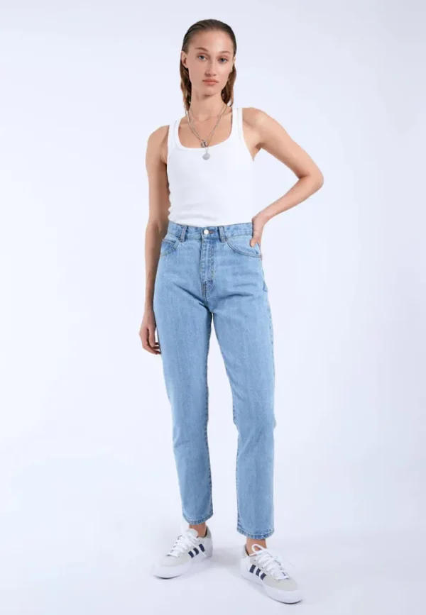 Dr Denim Jeans<Nora Empress High Waisted Mom Jeans (Light Blue)