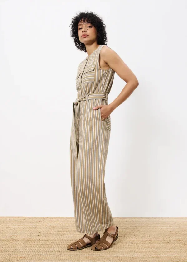 Frnch Pants | Jumpsuits<Norina Striped Jumpsuit (Grey)