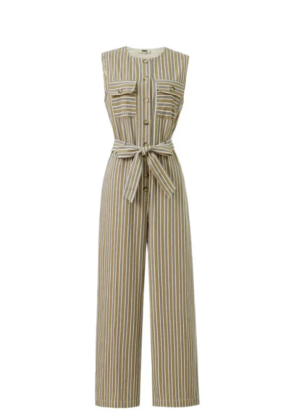 Frnch Pants | Jumpsuits<Norina Striped Jumpsuit (Grey)