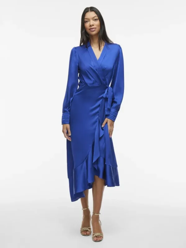 Vila Dresses<Nyla Wrap Dress (Mazarine blue)