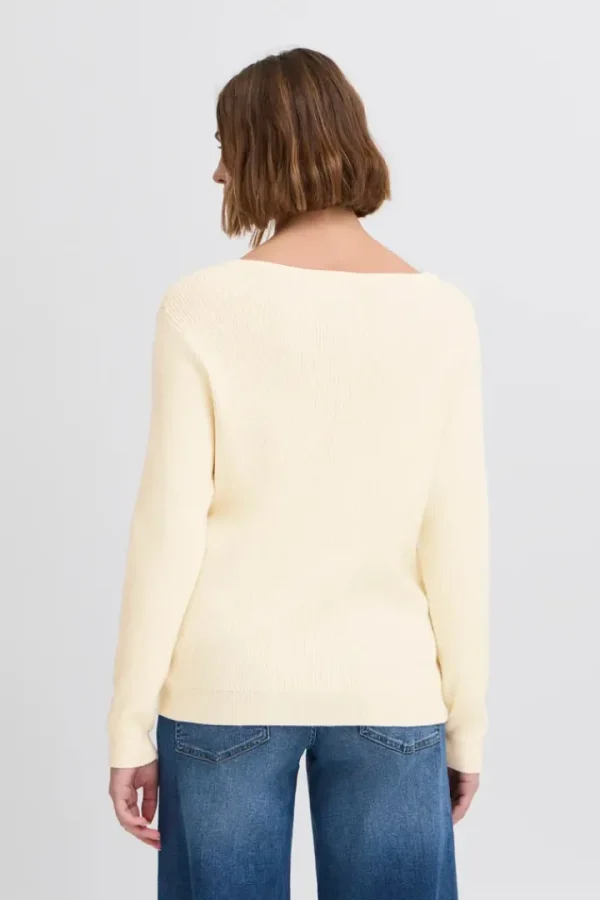 Ichi Jumpers & Cardigans<Olivia Rib Jumper (Birch)