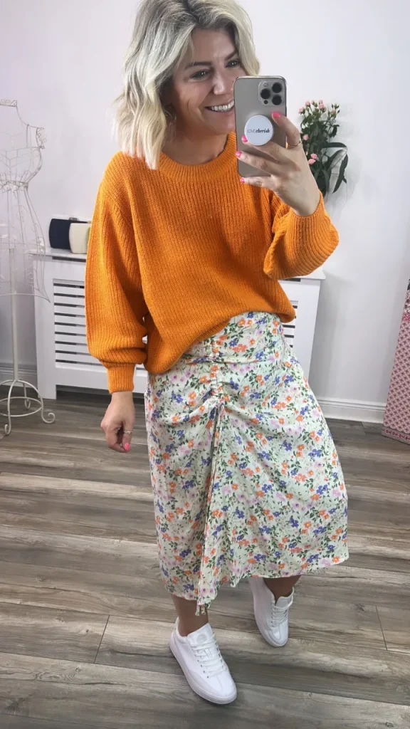 Ichi Jumpers & Cardigans<Ova Jumper (Oranage Pepper)