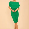 Atom Occasionwear<OXYGEN JERSEY DRESS (GREEN)