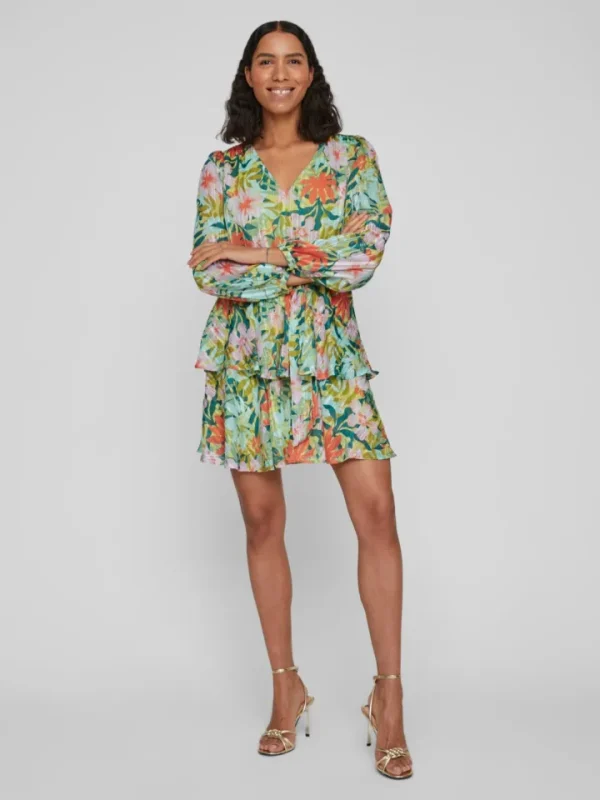 Vila Occasionwear<Parri Mini Dress (Jade Lime Tropical)