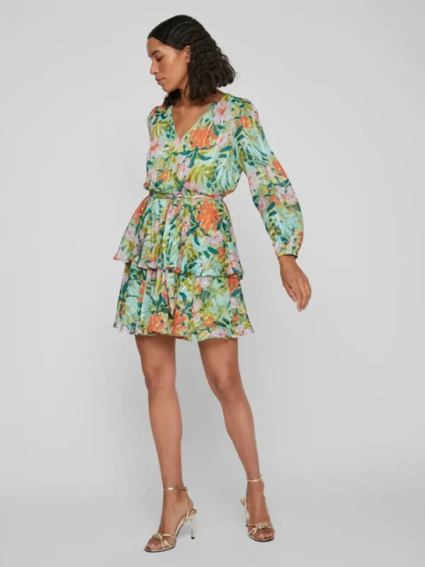 Vila Occasionwear<Parri Mini Dress (Jade Lime Tropical)