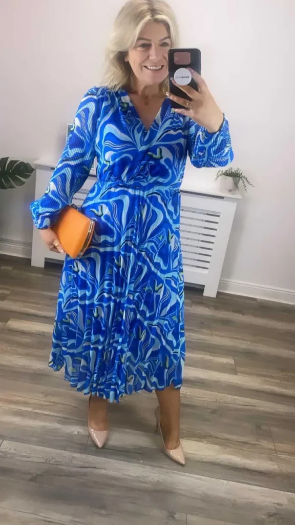 Wsl 3 Occasionwear<Patricia Midi Dress (Blue Geo)