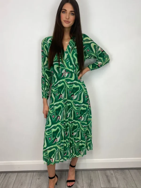 Wsl 3 Occasionwear<Patricia Midi Dress (Green Geo)