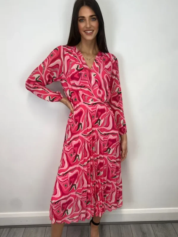 Wsl 3 Occasionwear<Patricia Midi Dress (Pink Geo)