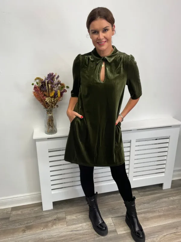 Traffic People Occasionwear<PEEP MINI DRESS (GREEN)