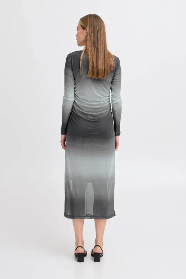 Ichi Dresses<Penelope Midi Dress (Black Fading)