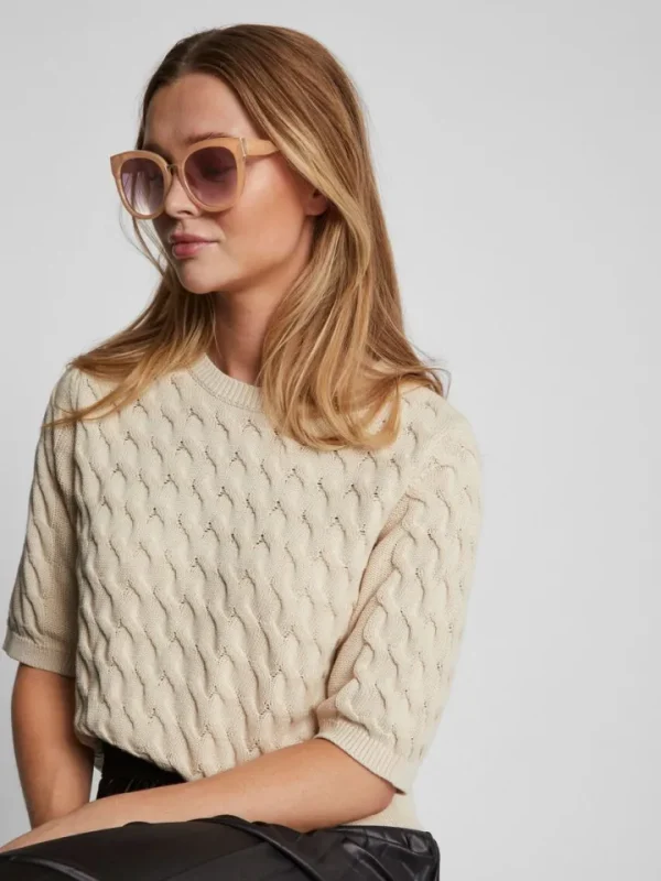 Vila Sunglasses<PENTEA CAT EYE SUNGLASSES (BURLWOOD)