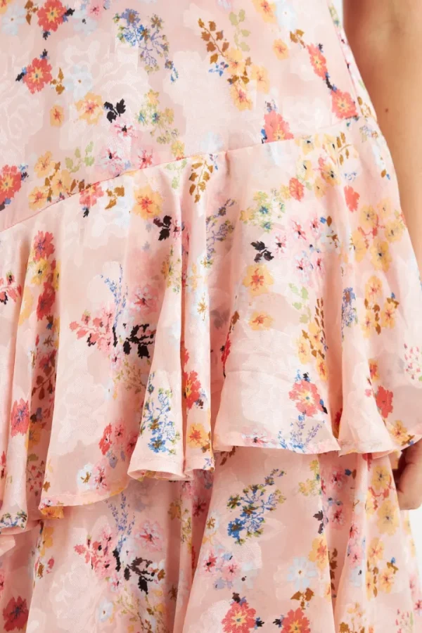 Zibi Occasionwear<Pia Tiered Dress (Pink Floral)