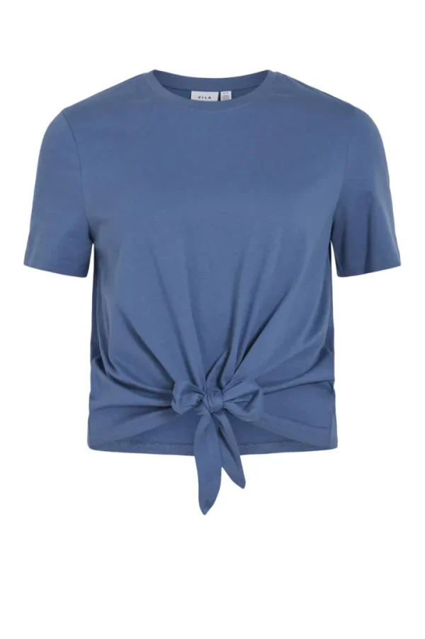 Vila T-Shirts<Pippa Knot T-Shirt (Cornet Blue)