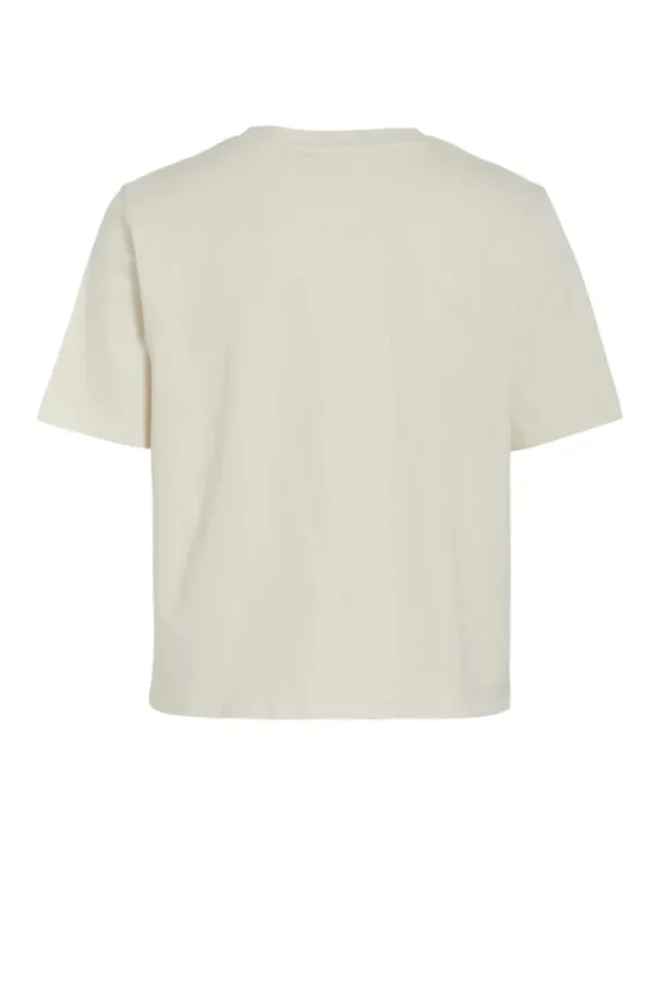 Vila T-Shirts<Pippa Knot T-Shirt (Eggnog)