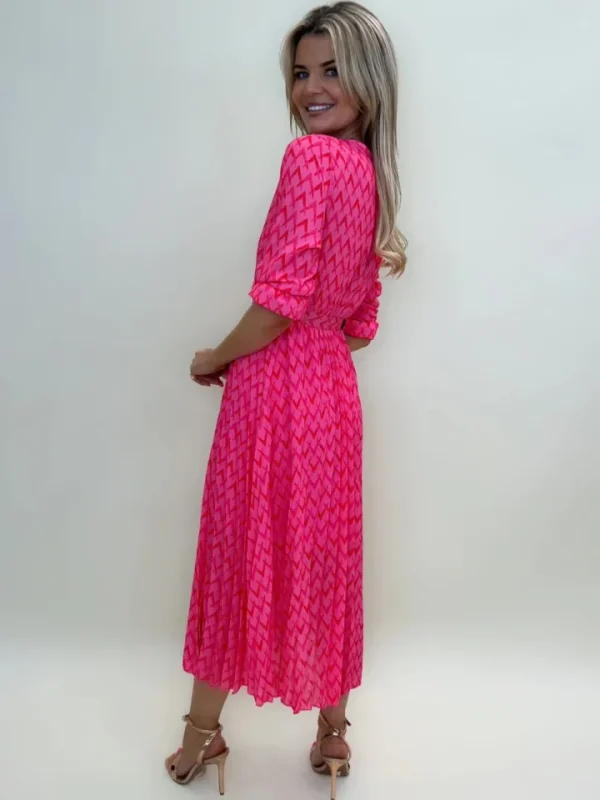 Kate & Pippa Occasionwear<POSITANO MIDI DRESS (PINK)