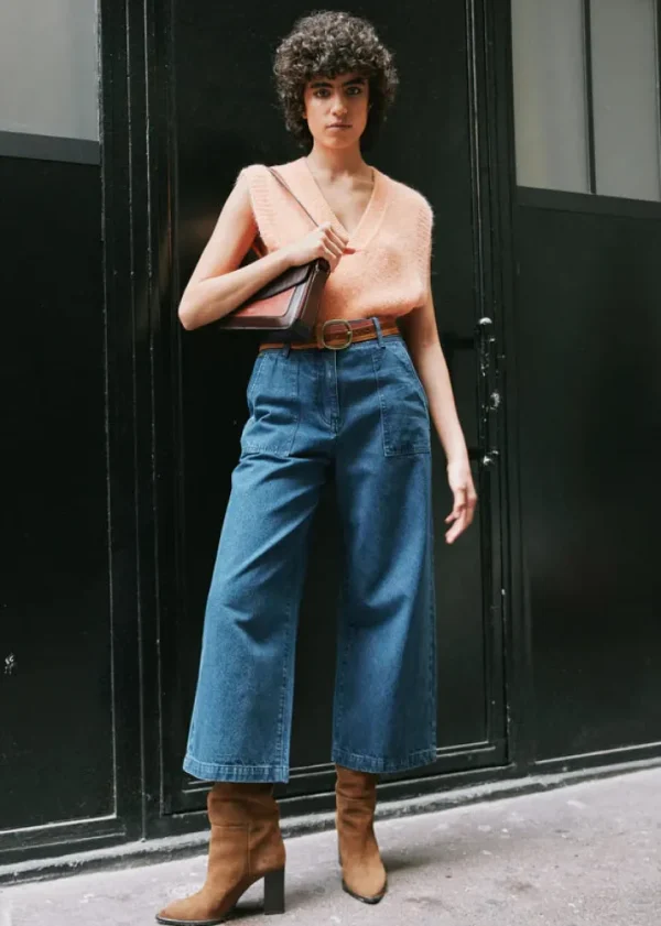 Frnch Jeans<Prunella Wide Leg Jeans (Blue Wash)