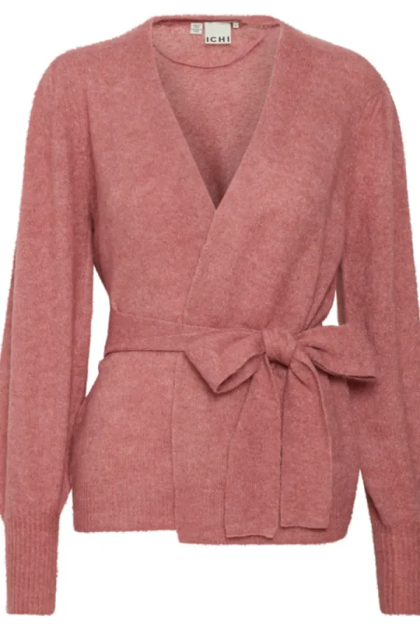 Ichi Jumpers & Cardigans<Randa Wrap Cardigan (Heather Rose)