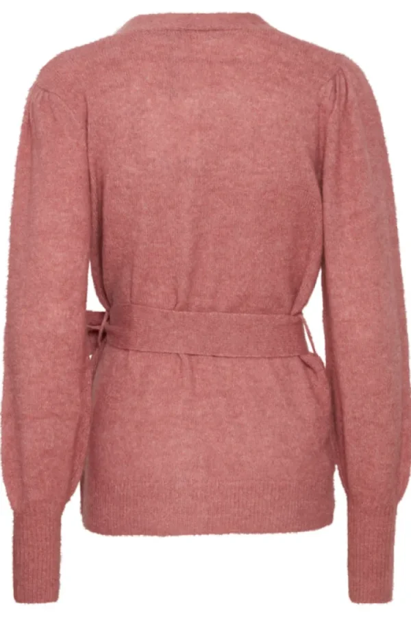 Ichi Jumpers & Cardigans<Randa Wrap Cardigan (Heather Rose)