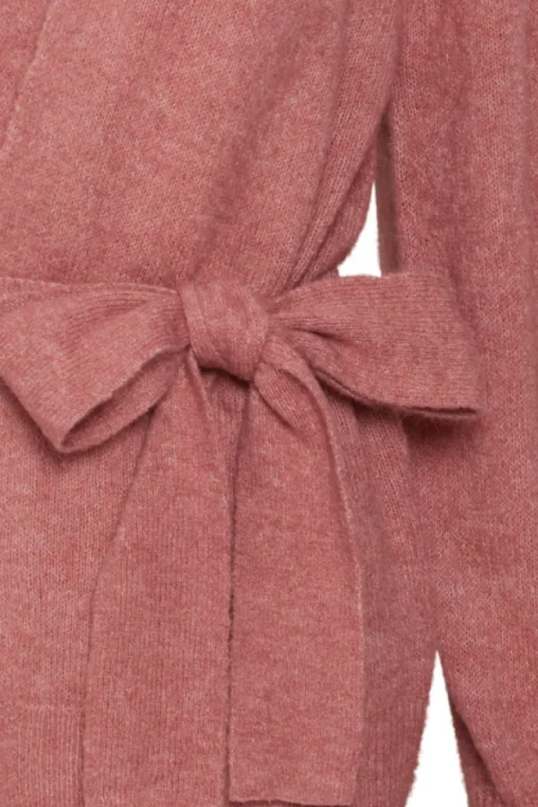Ichi Jumpers & Cardigans<Randa Wrap Cardigan (Heather Rose)