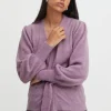 Ichi Jumpers & Cardigans<Randa Wrap Cardigan (Smokey Grape)