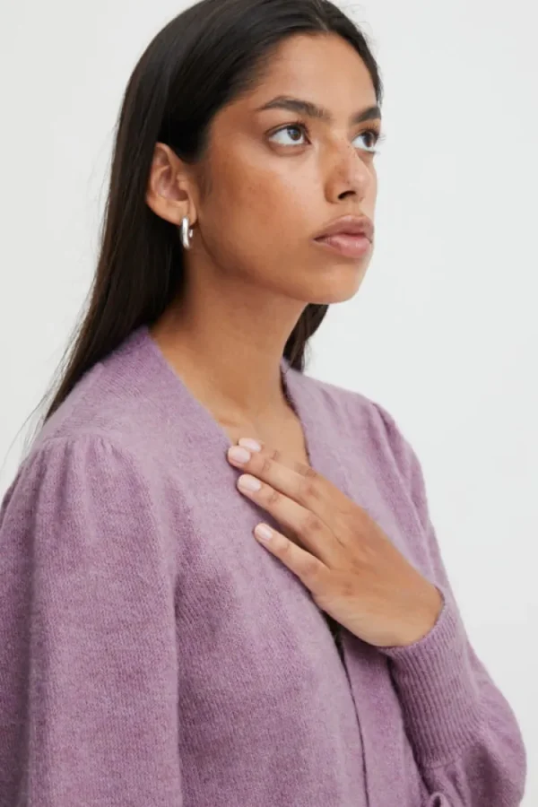 Ichi Jumpers & Cardigans<Randa Wrap Cardigan (Smokey Grape)