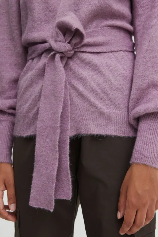 Ichi Jumpers & Cardigans<Randa Wrap Cardigan (Smokey Grape)