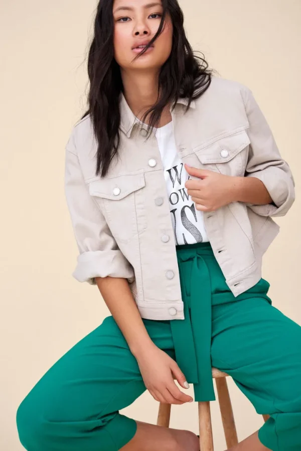 Vila Pants<RASHA WIDE LEG 7/8 CULOTTE (GREEN)