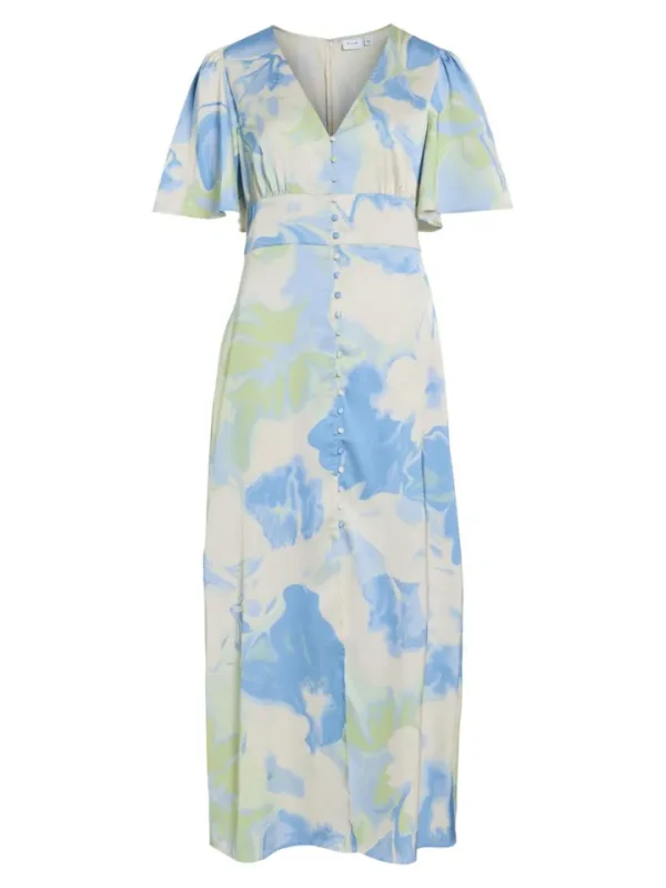 Vila Occasionwear | Dresses<Ravenna V-Neck Ankle Dress (/Kuo)