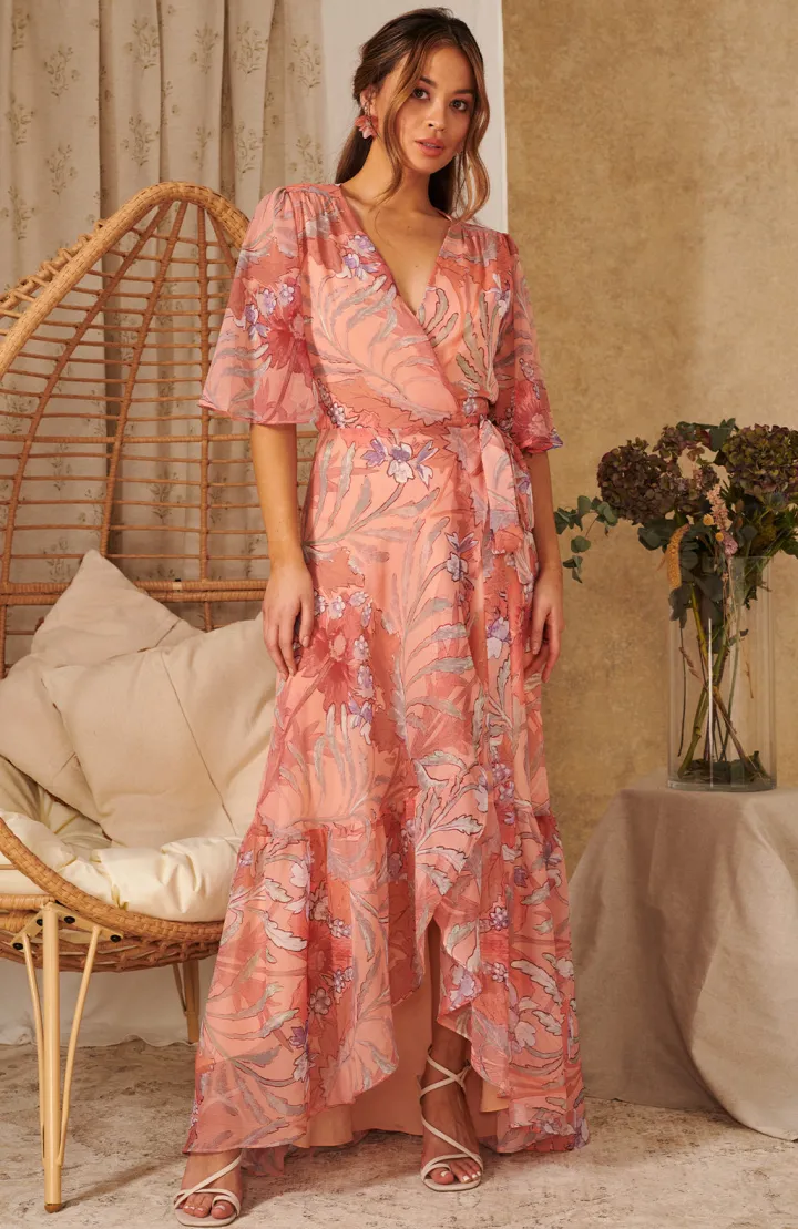 raya_flutter_sleeve_maxi__0.webp Hope & Ivy Occasionwear<Raya Flutter Sleeve Maxi Dress