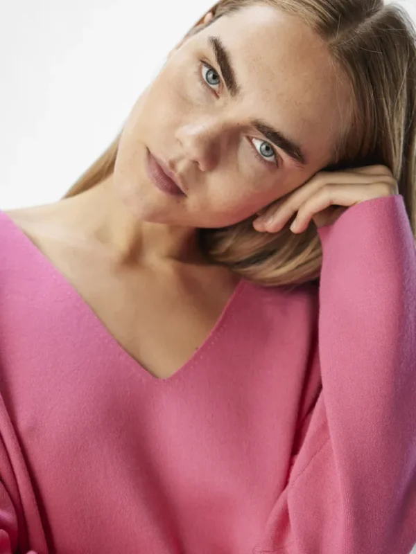 Object Jumpers & Cardigans<Rayna V-Neck Jumper (Hot Pink)