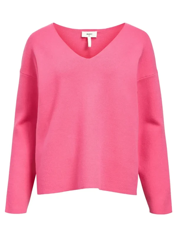 Object Jumpers & Cardigans<Rayna V-Neck Jumper (Hot Pink)