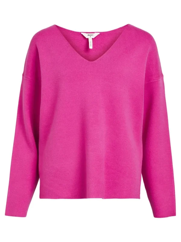 Object Jumpers & Cardigans<RAYNA V-NECK PULLOVER (ROSE VIOLET)