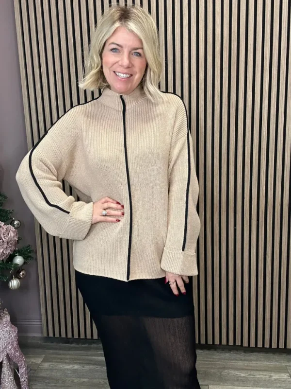 Vila Jumpers & Cardigans<Reanne Funnel Neck Jumper (Savannah /Black)