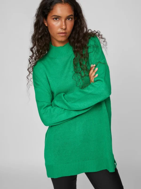 Vila Jumpers & Cardigans<REGGIE OVERSIZED JUMPER (BRIGHT GREEN)