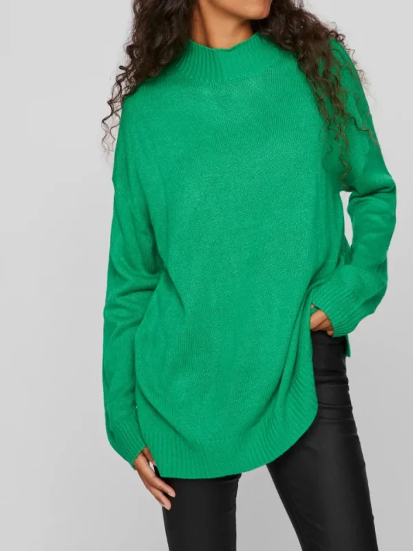 Vila Jumpers & Cardigans<REGGIE OVERSIZED JUMPER (BRIGHT GREEN)