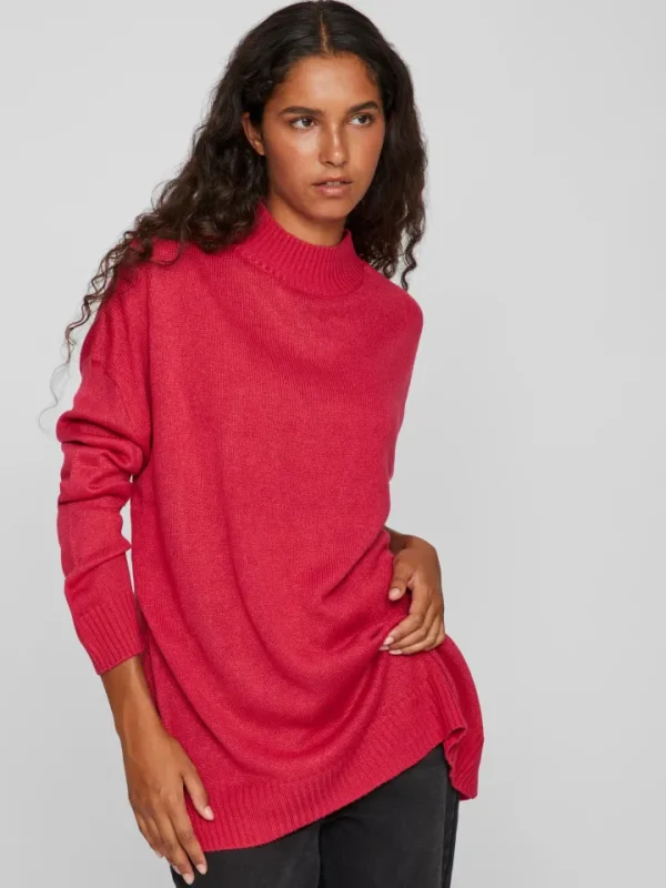 Vila Jumpers & Cardigans<REGGIE OVERSIZED JUMPER (LOVE POTION)