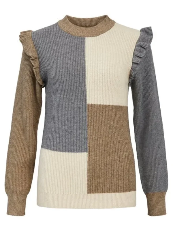 Object Jumpers & Cardigans<Reia Ruffle Jumper (Sandshell)