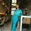 Dancing Leopard Skirts<Renzo Skirt (Abstract Dot on Teal)