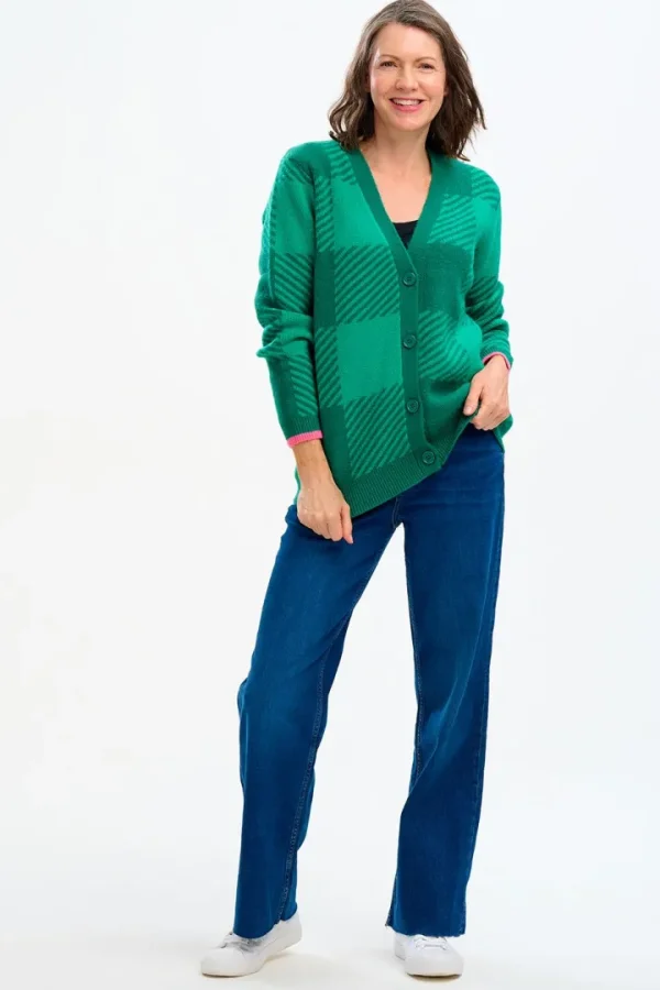 Sugarhill Jumpers & Cardigans<RHEA CARDGIAN (GREEN)