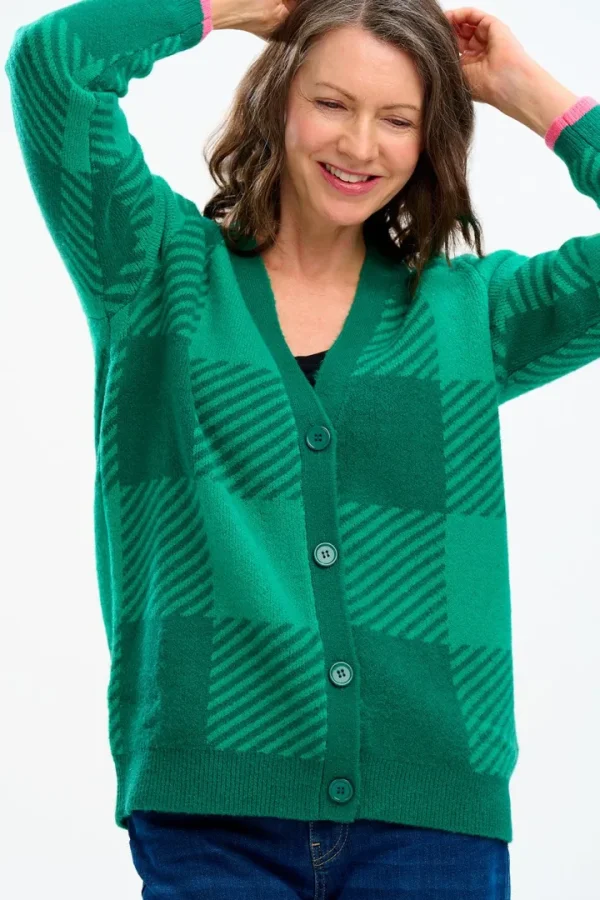 Sugarhill Jumpers & Cardigans<RHEA CARDGIAN (GREEN)
