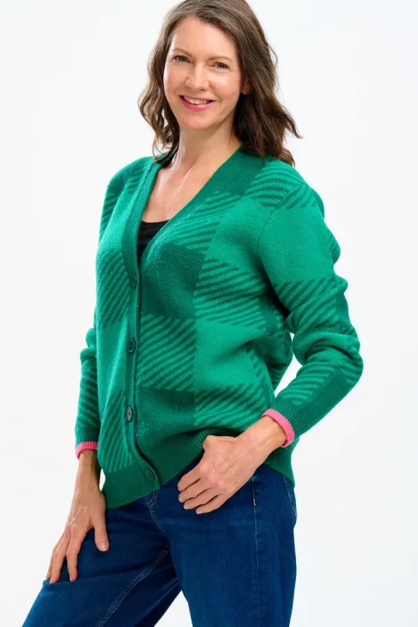Sugarhill Jumpers & Cardigans<RHEA CARDGIAN (GREEN)