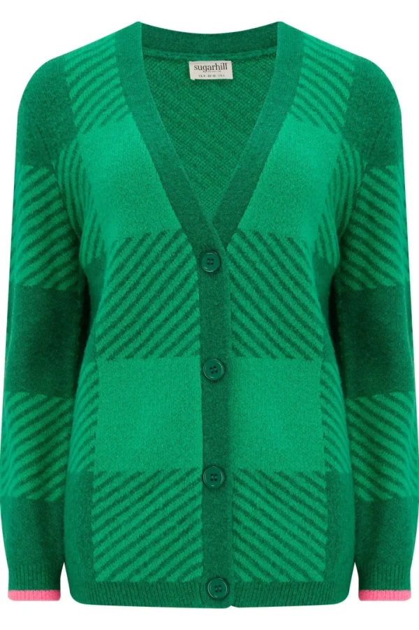 Sugarhill Jumpers & Cardigans<RHEA CARDGIAN (GREEN)