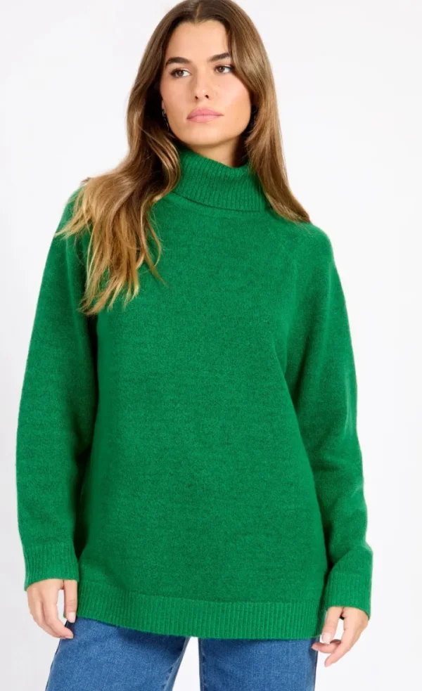 Little Mistress Jumpers & Cardigans<Riana Knit Roll Neck Jumper (Green)